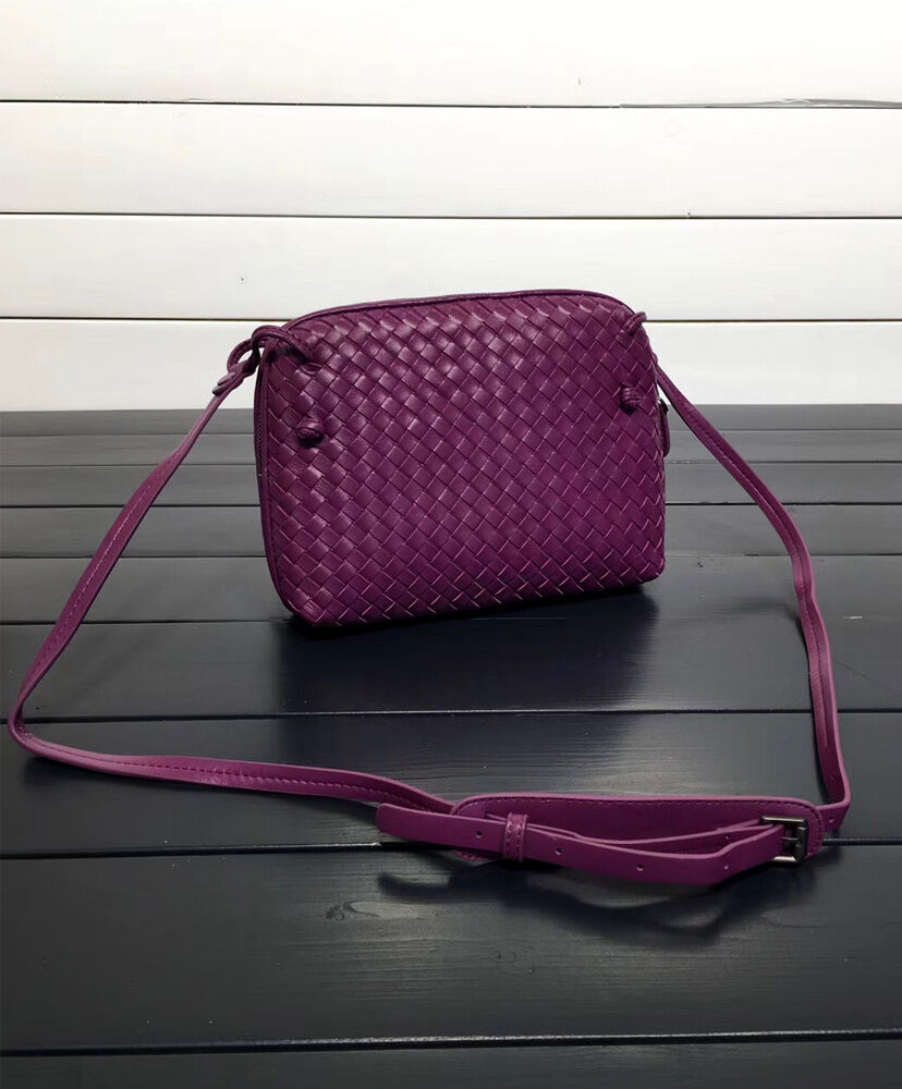 Bottega Veneta Shoulder Bag Lambskin Purple